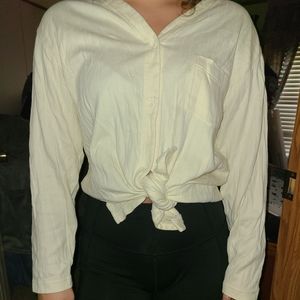 LL Bean White Buttonup